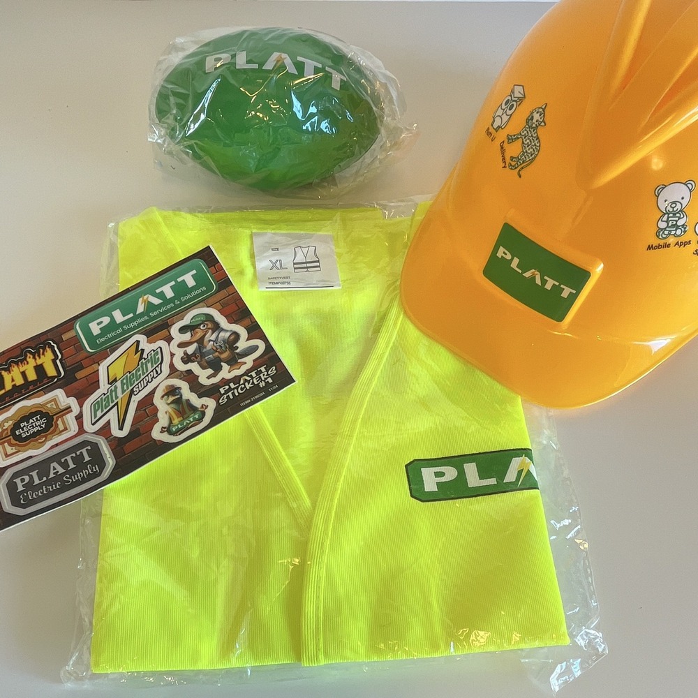 PLATT Kids Hard Hat and Vest Costume XL kids